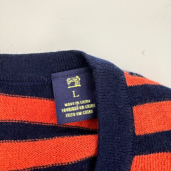 Scotch & Soda Amsterdam Couture Striped Crewneck Sweater Size Large Wool Blend - Picture 4 of 9